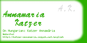 annamaria katzer business card
