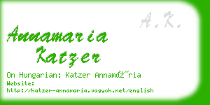 annamaria katzer business card